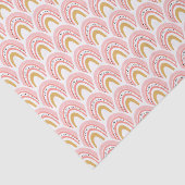 Papier Mousseline Boho Pink Gold Rainbow Motif moderne (Détail)