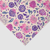 Papier Mousseline Boho Purple Floral Botanique (Détail)