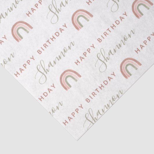 Papier Mousseline Boho Rainbow Bird Tissue Paper (Détail)