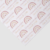 Papier Mousseline Boho Rainbow Félicitations Papier Tissu (Détail)