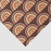 Papier Mousseline Boho Rainbow Orange et Brown (Détail)