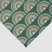 Papier Mousseline Boho Rainbow Vert et Brown (Détail)