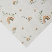 Papier Mousseline Boho rainbows eucalyptus baby shower de pépinière (Détail)