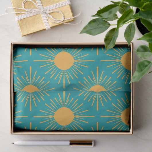 Papier Mousseline Boho Ray of Sun Turquoise (Cadeau)