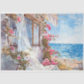 Papier Mousseline Boho Rose Attrape-Rêves Découpe Côtière (Recto)