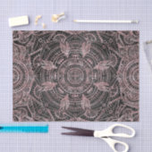 Papier Mousseline Boho Rose Gold Grey Mandala Design élégant (Artisanat)