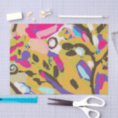 Papier Mousseline Boho rose I floral (Artisanat)