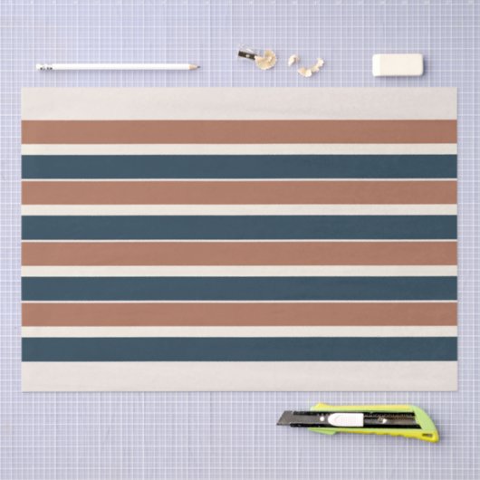 Papier Mousseline Boho Rustic et Navy Stripes (Artisanat)