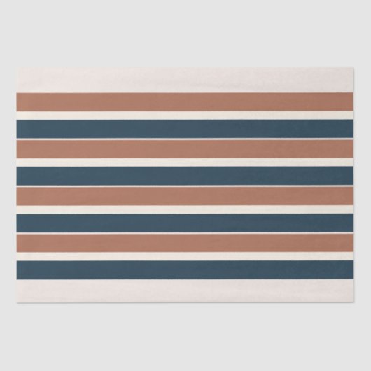 Papier Mousseline Boho Rustic et Navy Stripes (Recto)