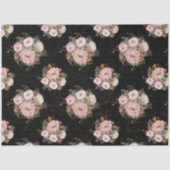 Papier Mousseline BOHO Script Ephemera Floral Aquarelle Découpage T (Recto)