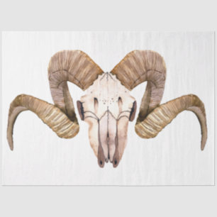 Papier Mousseline Boho Skull and Flowers Series Design 2