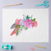 Papier Mousseline Boho Skull and Flowers Series Design 7 (Artisanat)