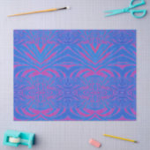 Papier Mousseline Boho Tiger Bleu et rose (Artisanat)