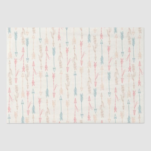 Papier Mousseline Boho Tribal Pastel Arrow Genre Neutre (Recto)