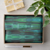 Papier Mousseline Boho Turquoise Abstrait Decoupage (Cadeau)