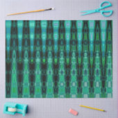 Papier Mousseline Boho Turquoise Abstrait Decoupage (Artisanat)