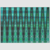Papier Mousseline Boho Turquoise Abstrait Decoupage (Recto)