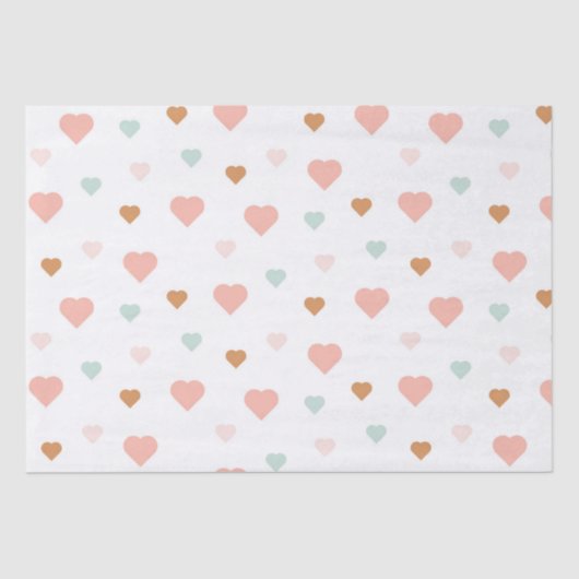 Papier Mousseline Boho Valentine's Day pastel amour coeur Envelopper (Recto)
