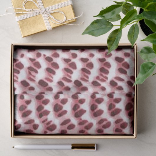 Papier Mousseline Boho Weave Faux Texture-Rouge (Cadeau)