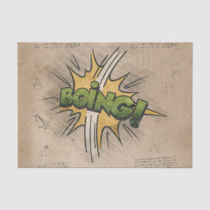 Papier Mousseline BOING ! Livre de bande dessinée vintage Steampunk