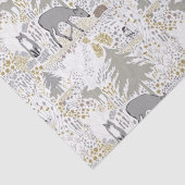 Papier Mousseline Bois Animaux Bois d'hiver (Détail)