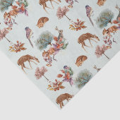 Papier Mousseline Bois Animaux et oiseaux Gris Vert Arrière - plan (Détail)