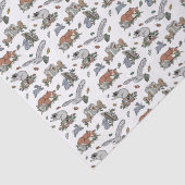 Papier Mousseline Bois Animaux Réserver Automne Thématique (Détail)