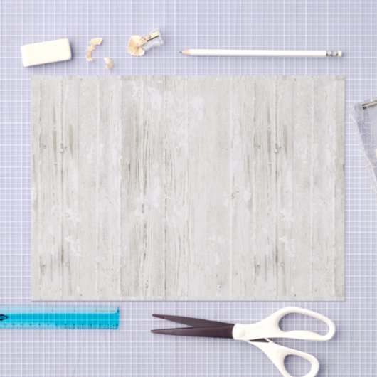 Papier Mousseline Bois blanc rustique (Artisanat)