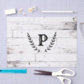 Papier Mousseline Bois blanc rustique Chic Laurel Mariage (Artisanat)