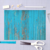 Papier Mousseline bois bleu rustique (Artisanat)