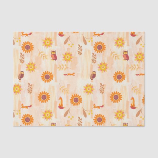 Papier Mousseline Bois d'automne (Recto)