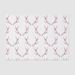Papier Mousseline Bois de cerf Pailleté Rose Glam Rustique Féminin P