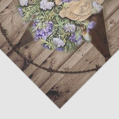 Papier Mousseline bois de grange rustique étoile occidentale fleur s (Détail)