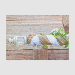 Papier Mousseline Bois de grange rustique Fleur Florale de campagne