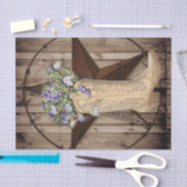 Papier Mousseline bois de grange rustique fleur sauvage cowboy weste (Artisanat)