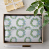 Papier Mousseline Bois de Noël bleu (Cadeau)