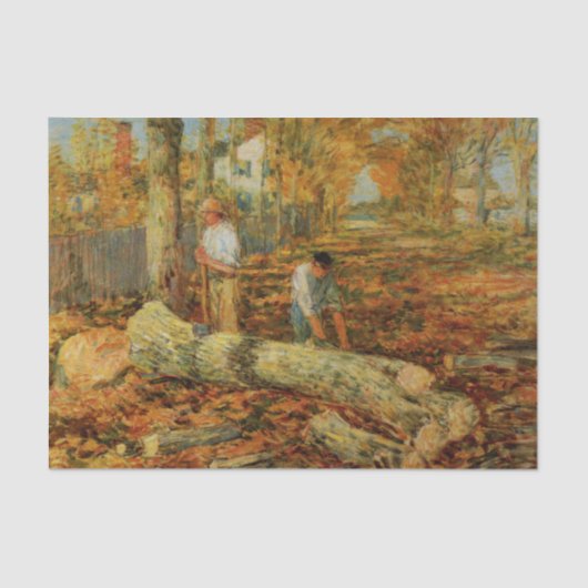 Papier Mousseline Bois de sciage (par Childe Hassam) (Recto)