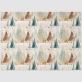 Papier Mousseline Bois d'hiver et cerfs (Recto)