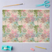 Papier Mousseline Bois Floral Moderne Papier Tissu Populaire (Artisanat)