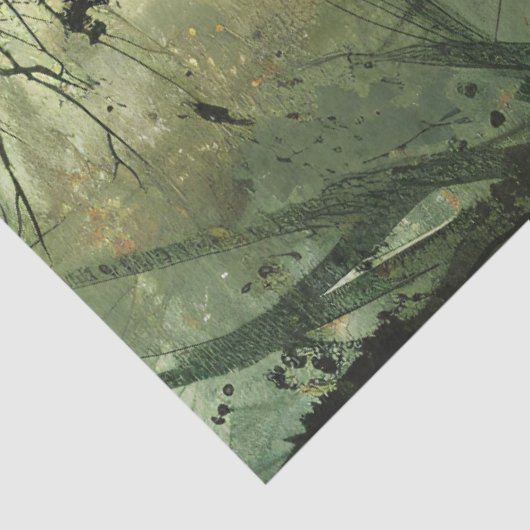 Papier Mousseline Bois Halloween Découpage (Détail)