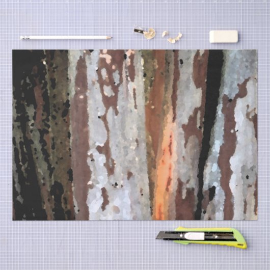 Papier Mousseline Bois rustique 1 (Artisanat)