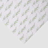 Papier Mousseline Bois rustique & Botanique Vert Feuille Mariage (Détail)