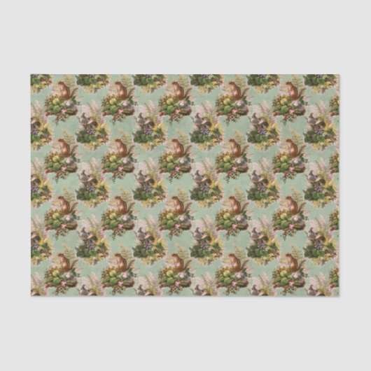 Papier Mousseline Bois vintage Chipmunks (Recto)