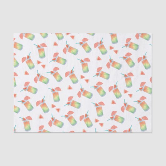 Papier Mousseline Boissons d'été (Recto)