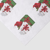 Papier Mousseline Boîtes Cadeaux Blanches Et Vertes Avec Chapeau De  (Détail)