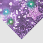 Papier Mousseline Bokeh Faux violet Parties scintillant et étoiles b (Détail)
