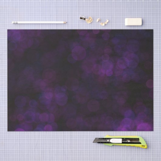 Papier Mousseline Bokeh noir et violet  (Artisanat)
