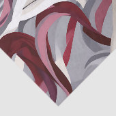 Papier Mousseline Bold Burgundy Brushstrokies sur Grey Arrière - pla (Détail)