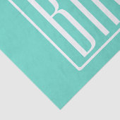 Papier Mousseline Bold Modern | White on aqua (Détail)