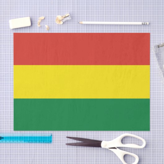Papier Mousseline Bolivia tissue paper, Bolivian Flag tissue paper (Artisanat)